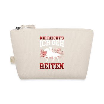 Ich geh Reiten auf Pferd Reiter Reiterin - Bio-Täschchen - Natur - Vorne