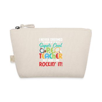 Super Cool P.E.Teacher But Here I Am Rockin' It! P - Organic Pouch - nature - Front