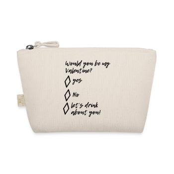 Voudriez-vous être mon Valentin (Noir) - Trousse biologique - nature - Devant