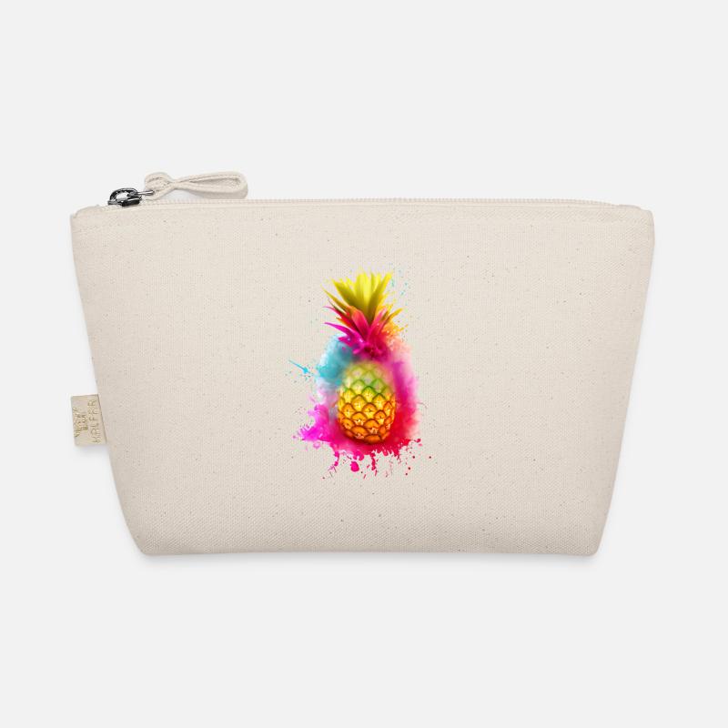 Farbenfrohe Ananas Kunst Bio-Täschchen
