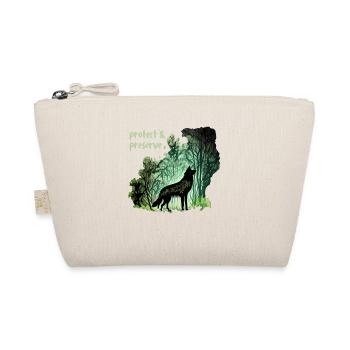 Wölfe Silhouette Naturschutz Tierschutz Wolf - Bio-Täschchen - Natur - Vorne