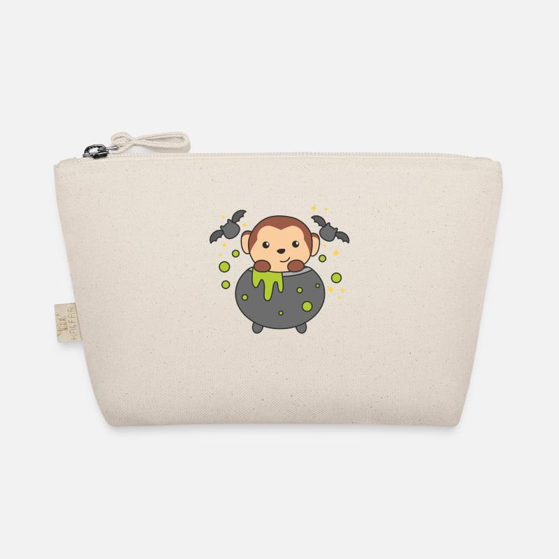 Monkey Happy Halloween Cauldron Bat Organic Pouch