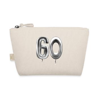 60th birthday balloons birthday balloons 60 years - Organic Pouch - nature - Front