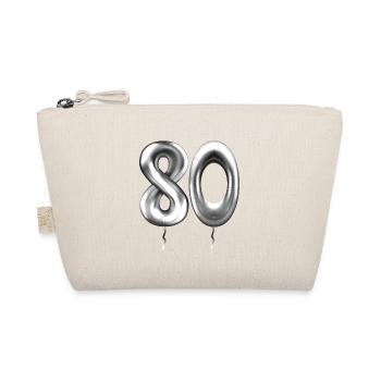 80e anniversaire ballons d’anniversaire 80 ans - Trousse biologique - nature - Devant