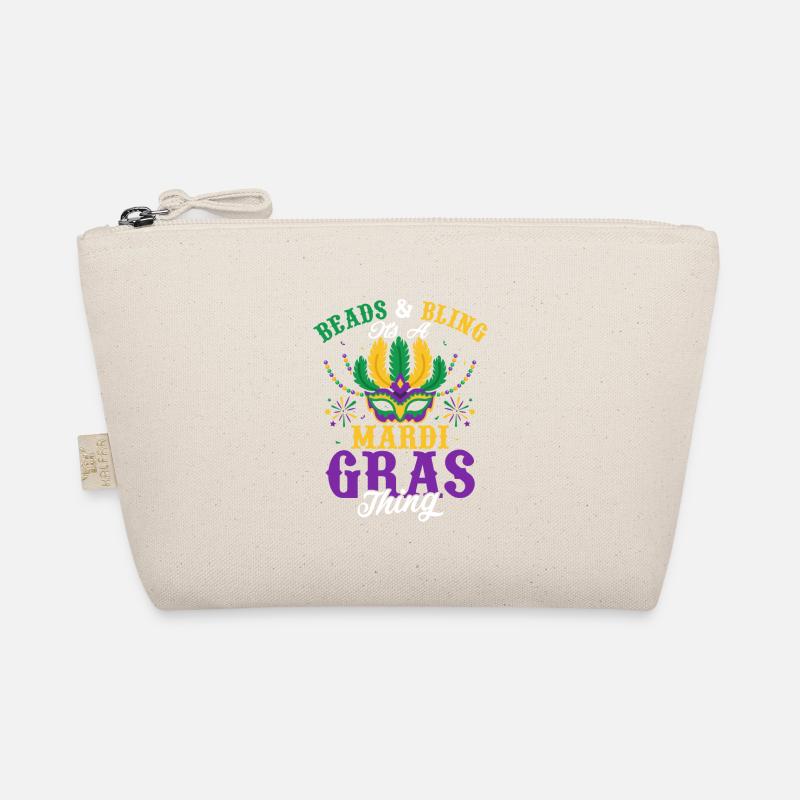 Beads & Bling It's A Mardi Gras Thing Parade Mask Organic Pouch