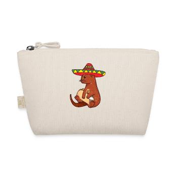 Mexican Otter Sombrero Taco Cinco De Mayo - Organic Pouch - nature - Front