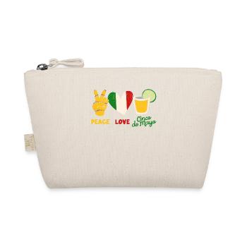 Peace Love Cinco De Mayo Party Fiesta Mexico - Organic Pouch - nature - Front