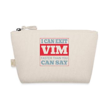 I Can Exit VIM Faster Than You Cab Say for Linux - Bio-Täschchen - Natur - Vorne