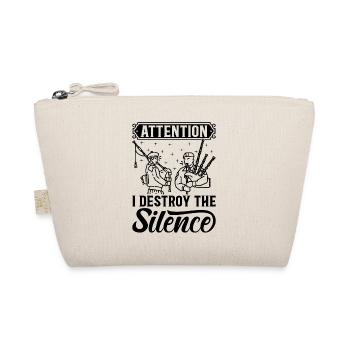 Attention I Destroy The Silence - Joueur de cornemuse - Trousse biologique - nature - Devant