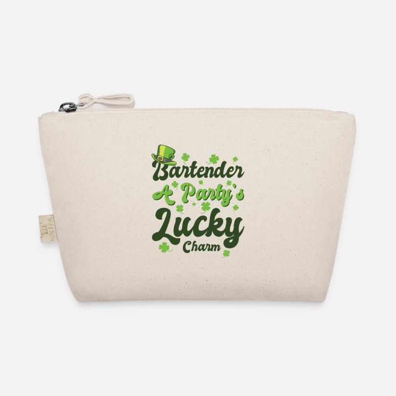St. Patrick's Day Shamrock Clover Bartender Lucky Organic Pouch