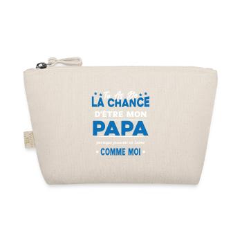 Tu as de la chance d'être mon papa cadeau - Trousse biologique - nature - Devant