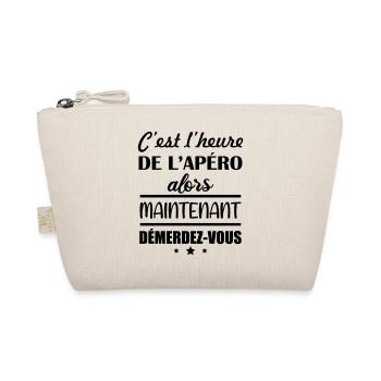C'est l'heure de l'apéro, humour, drôle, citations - Trousse biologique - nature - Devant