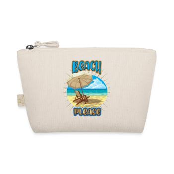Holiday by the sea, holidays, saying Beach-Please - Organic Pouch - nature - Front