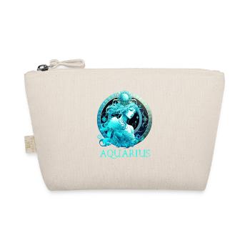 Embrace Your Aquarius Identity: Aquarius Pride Zod - Organic Pouch - nature - Front
