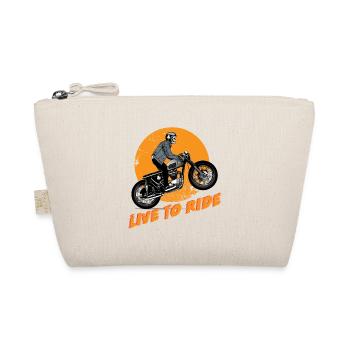 Lustiges Motorrad Geschenk Biker Spruch - Bio-Täschchen - Natur - Vorne