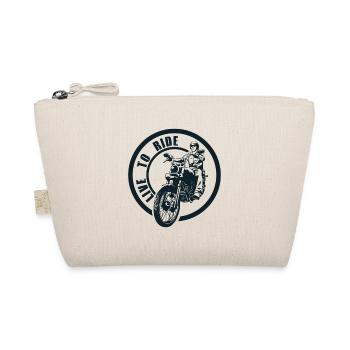 Lustiges Motorrad Geschenk Biker Spruch - Bio-Täschchen - Natur - Vorne