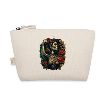 Strong Woman Mother Roses Mother's Day Gift - Organic Pouch - nature - Front