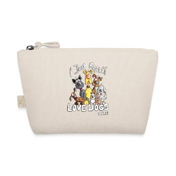 Hunde Hundehaufen Hund I Just Really Love Dogs - Bio-Täschchen - Natur - Vorne