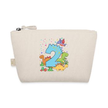 Herd of cute dinosaurs 2nd birthday 2 - Organic Pouch - nature - Front