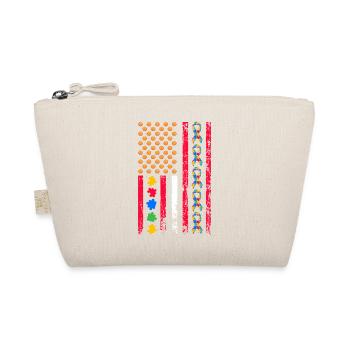 Autism Awareness Month American Sports Flag - Organic Pouch - nature - Front