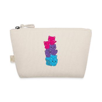 androgyne drapeau fierté LGBTQ mignon chat pile - Trousse biologique - nature - Devant