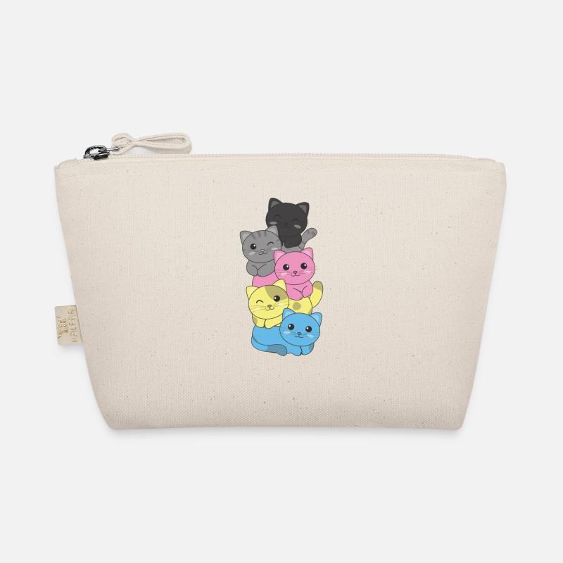 polygenre drapeau fierté LGBTQ mignon chat pile Trousse biologique