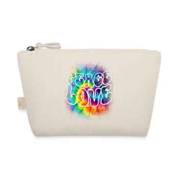 Peace Love Tie Dye - Organic Pouch - nature - Front