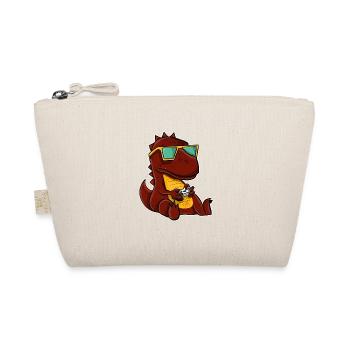 T-Rex Gamer Gaming Gamers - Organic Pouch - nature - Front