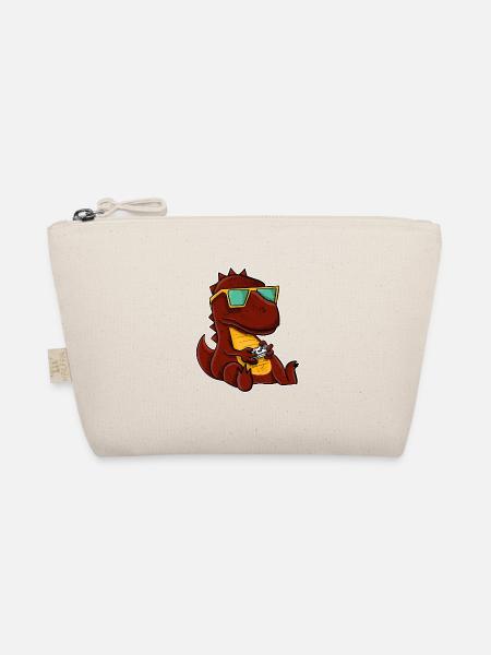 T-Rex Gamer Gaming Zocken Zocker - Bio-Täschchen - Natur