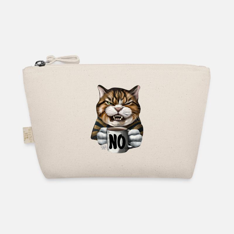 Cool realistic angry cat Organic Pouch