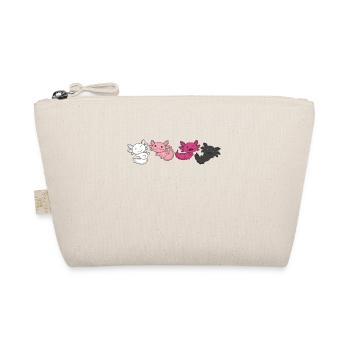 Transfem Flag Pride LGBTQ Axolotl - Bio-Täschchen - Natur - Vorne
