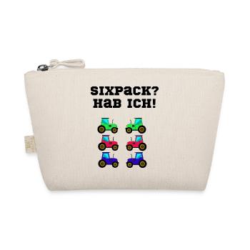trecker sixpack kinder traktor - Bio-Täschchen - Natur - Vorne