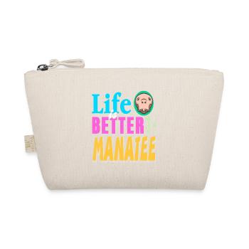 Life Is Better With A Manatee Retro Wildlife - Bio-Täschchen - Natur - Vorne