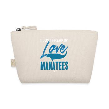 I Just Freakin' Love Manatees Ok? Retro Animal - Bio-Täschchen - Natur - Vorne