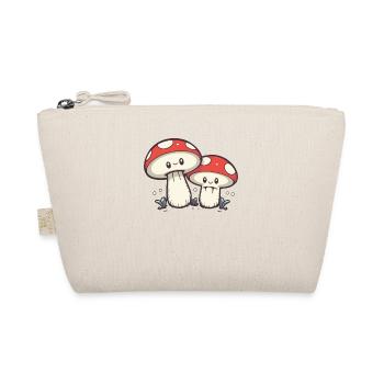 Kawaii Mushrooms Cottagecore Vintage for Mushroom Lovers - Organic Pouch - nature - Front