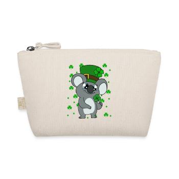 Cute Koala with Hat Saint Patrick's Day - Organic Pouch - nature - Front
