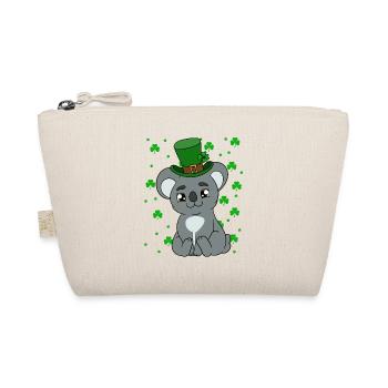 Cute Koala with Hat Saint Patrick's Day - Organic Pouch - nature - Front