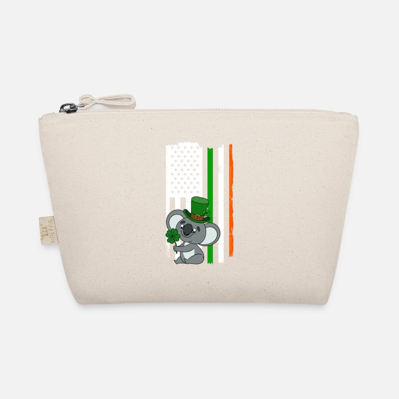 Niedlicher Koala mit Hut Saint Patrick's Day Bio-Täschchen