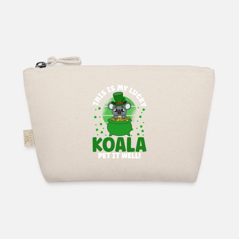 Niedlicher Koala mit Hut Saint Patrick's Day Bio-Täschchen