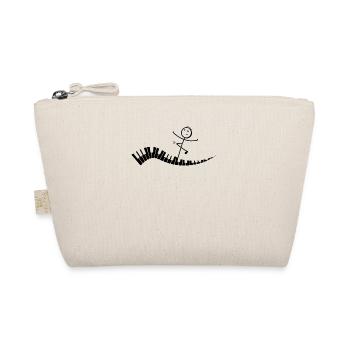 Funny Piano Stick Figure Pianist Funny Piano Keybo - Bio-Täschchen - Natur - Vorne