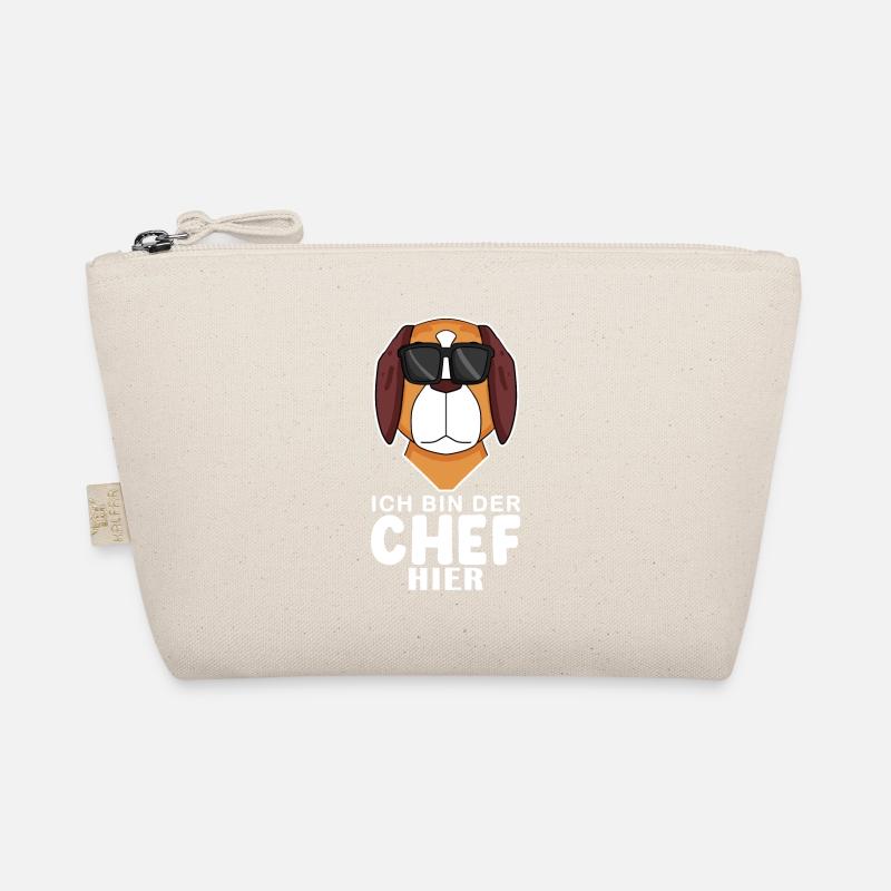 cooler Hund Bernhardiner Chef Spruch Bio-Täschchen