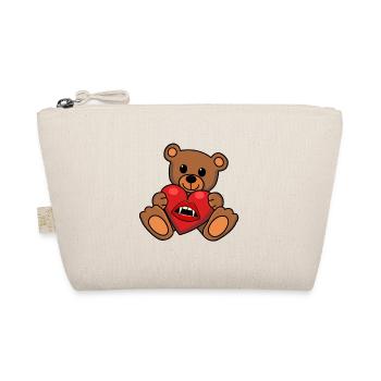 Teddy Heart Vampire Horreur Halloween Suceur de sang - Trousse biologique - nature - Devant