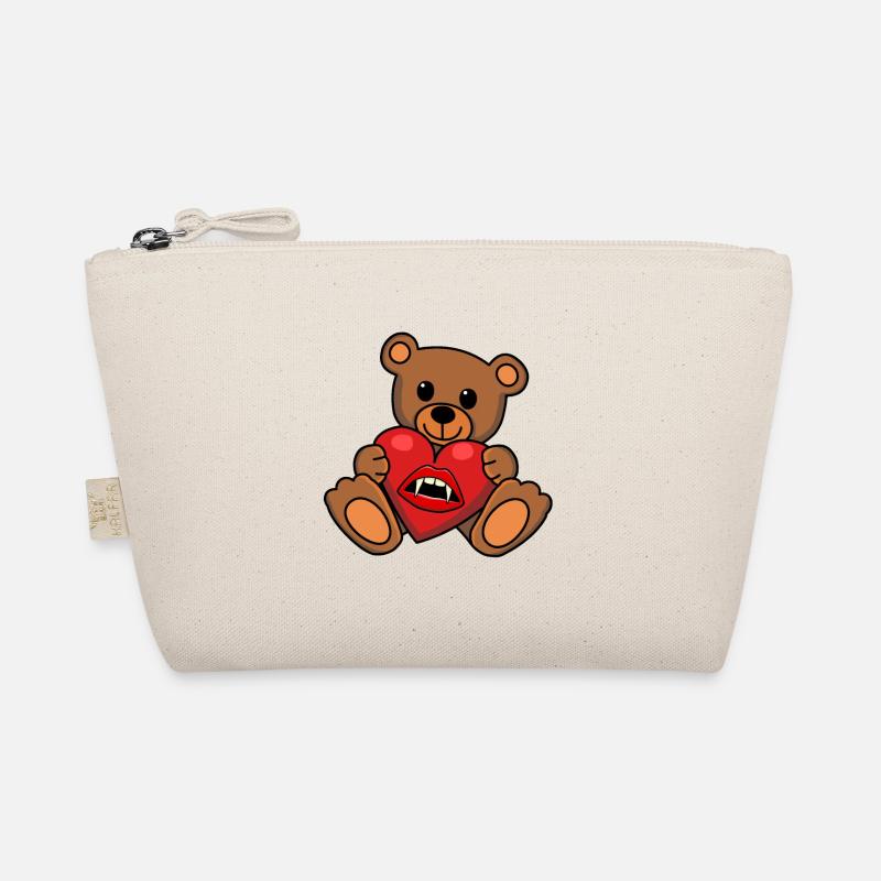 Teddy Herz Vampir Horror Halloween Blutsauger Bio-Täschchen