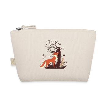 Wildtiere Waldtiere Fuchs Hase Weihnachtsgeschenk - Bio-Täschchen - Natur - Vorne