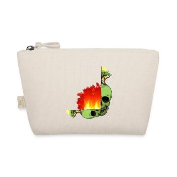 Totenkopf Klimawandel Feuer Flamme Inferno Erde - Bio-Täschchen - Natur - Vorne