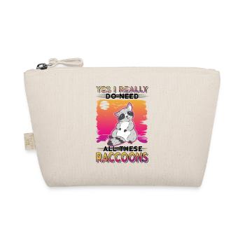 Raccoon Gift Raccoon - Organic Pouch - nature - Front