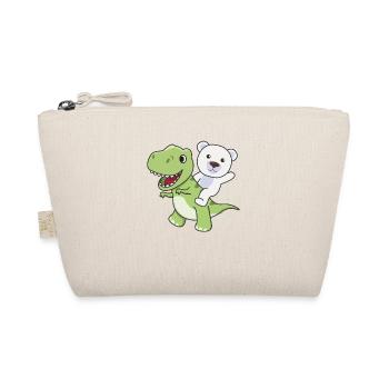 L’ours polaire monte sur un dino mignon T-Rex avec des ours polaires - Trousse biologique - nature - Devant