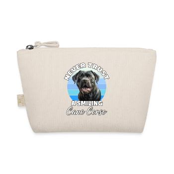 Never Trust A Smiling Cane Corso - Bio-Täschchen - Natur - Vorne