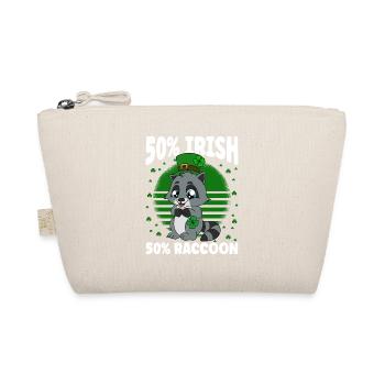 Raccoon Clover Leaves Saint Patrick's Day - Organic Pouch - nature - Front