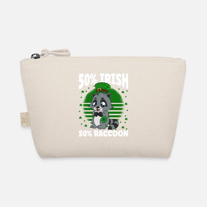 Waschbär Kleeblätter Saint Patrick's Day Bio-Täschchen